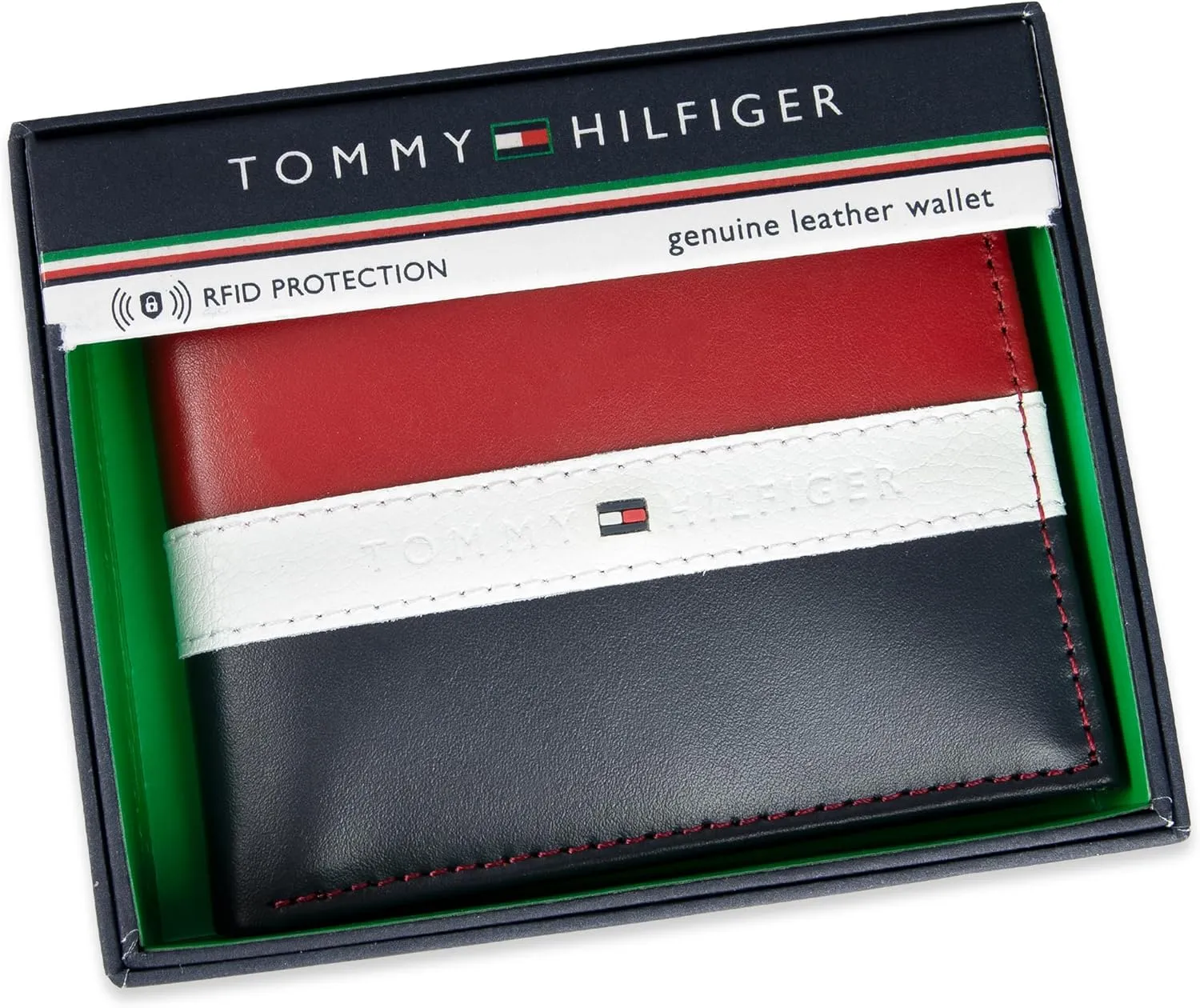 Tommy Hilfiger Men's Classic Bifold Wallet with ID Window and Multiple Card Slots