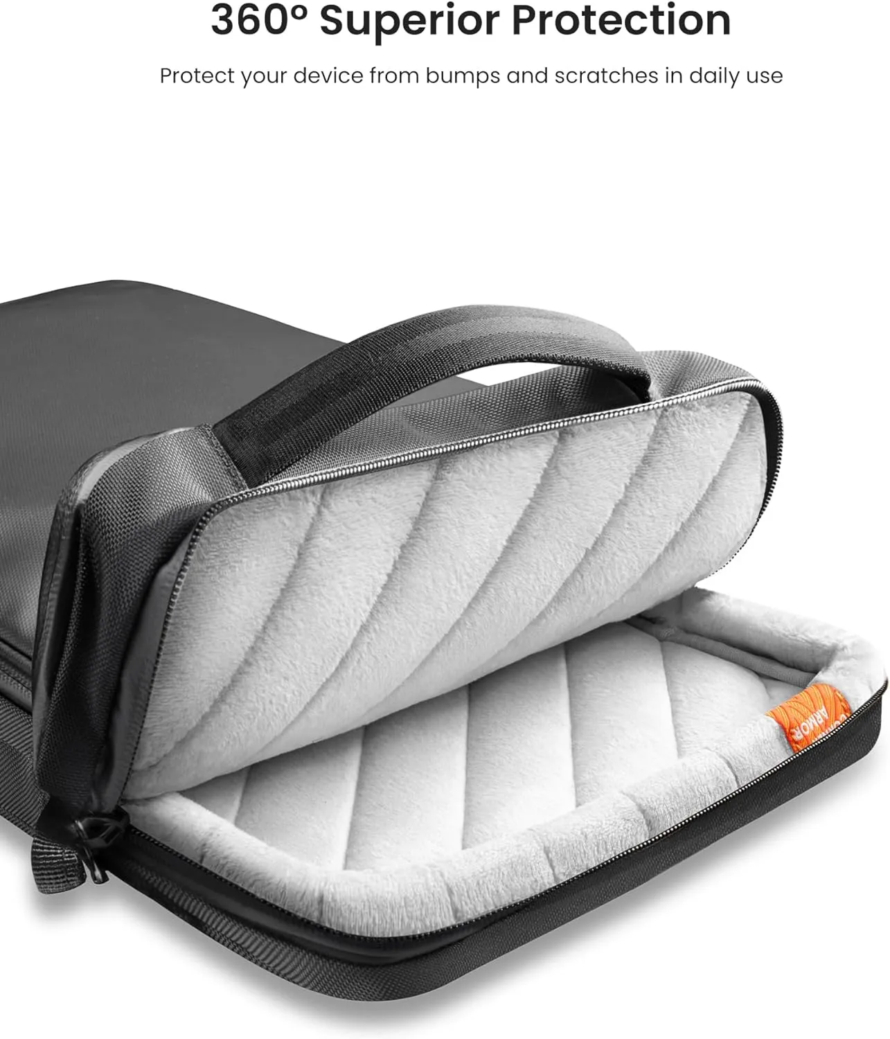 tomtoc 360 Protective Laptop Shoulder Bag for 13-14 Inch MacBook Air/Pro M4/M3/M2/M1, 13-inch iPad Pro M4/iPad Air, 13-13.8 Inch Surface Pro/Laptop, Copilot  PC, Cordura Ballistic Nylon