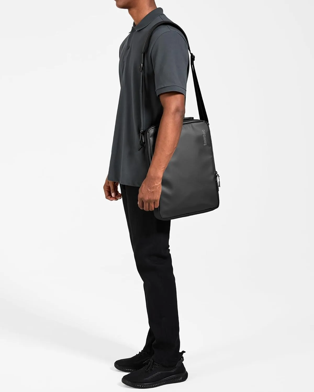 tomtoc 360 Protective Laptop Shoulder Bag for 13-14 Inch MacBook Air/Pro M4/M3/M2/M1, 13-inch iPad Pro M4/iPad Air, 13-13.8 Inch Surface Pro/Laptop, Copilot  PC, Cordura Ballistic Nylon