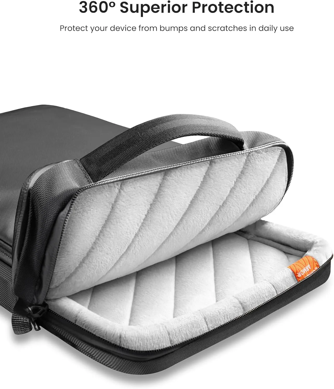 tomtoc 360 Protective Laptop Shoulder Bag for 16-inch MacBook Pro M4/M3/M2/M1 Pro/Max A3403 A3186 A2991 2024-2021, 15-inch MacBook Air M2/A3114 M2/A2941, Dell XPS 16/15, Cordura Ballistic Nylon Fabric
