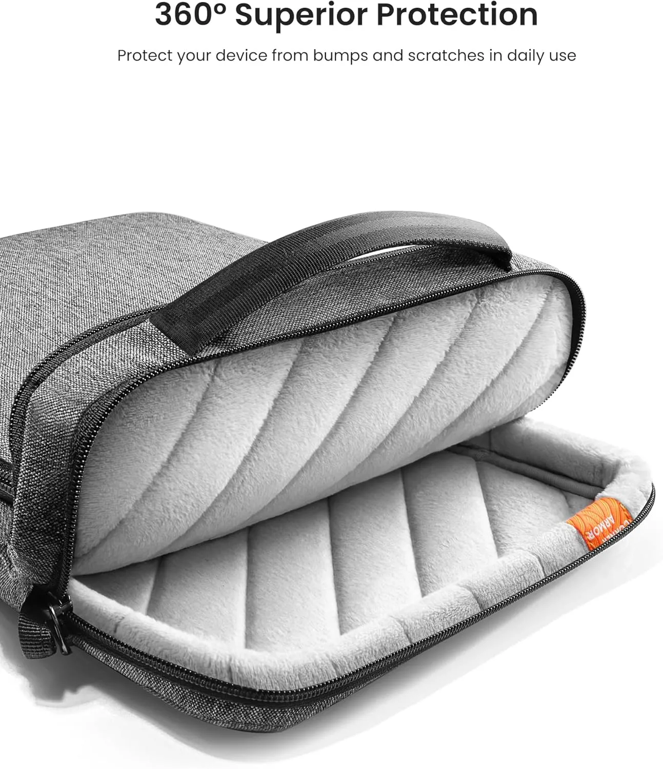 tomtoc 360 Protective Laptop Shoulder Bag for 16-inch MacBook Pro M4/M3/M2/M1 Pro/Max A3403 A3186 A2991 A2780 2024-2019, 15-inch MacBook Air M3/M2, Water-resistant Laptop Case for Dell XPS 15
