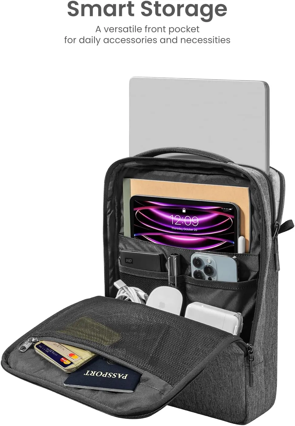 tomtoc 360 Protective Laptop Shoulder Bag for 16-inch MacBook Pro M4/M3/M2/M1 Pro/Max A3403 A3186 A2991 A2780 2024-2019, 15-inch MacBook Air M3/M2, Water-resistant Laptop Case for Dell XPS 15