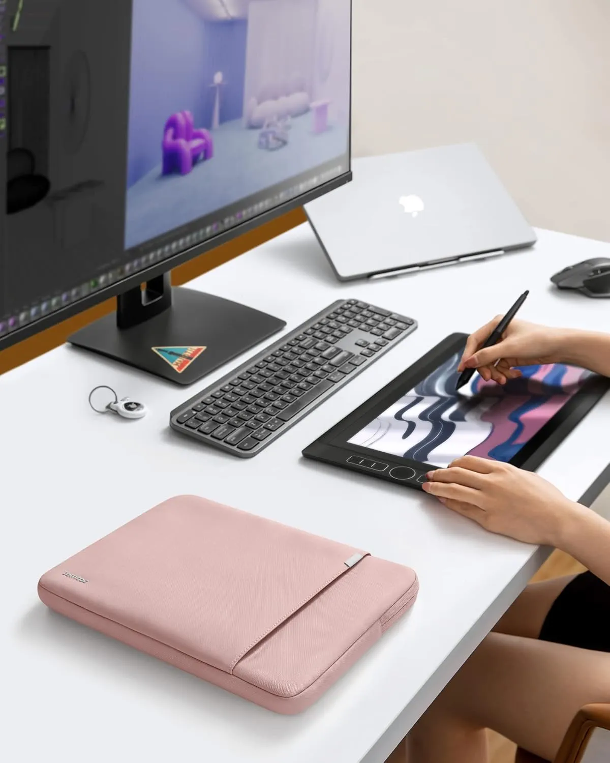 tomtoc 360° Protective Laptop Sleeve for 15-inch MacBook Air M4/A3241 2025, M3/A3114 2024, M2/A2941 2023, 15-inch MacBook Pro A1990 A1707, Dell XPS 15 Plus Laptop, Water-Resistant Computer Case Bag