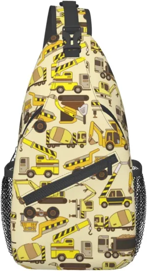Tool Car Assembly Trucks Chest Sling Bag Crossbody Shoulder Backpack Bag Gym Cycling Travel Hiking Daypack Cross bag