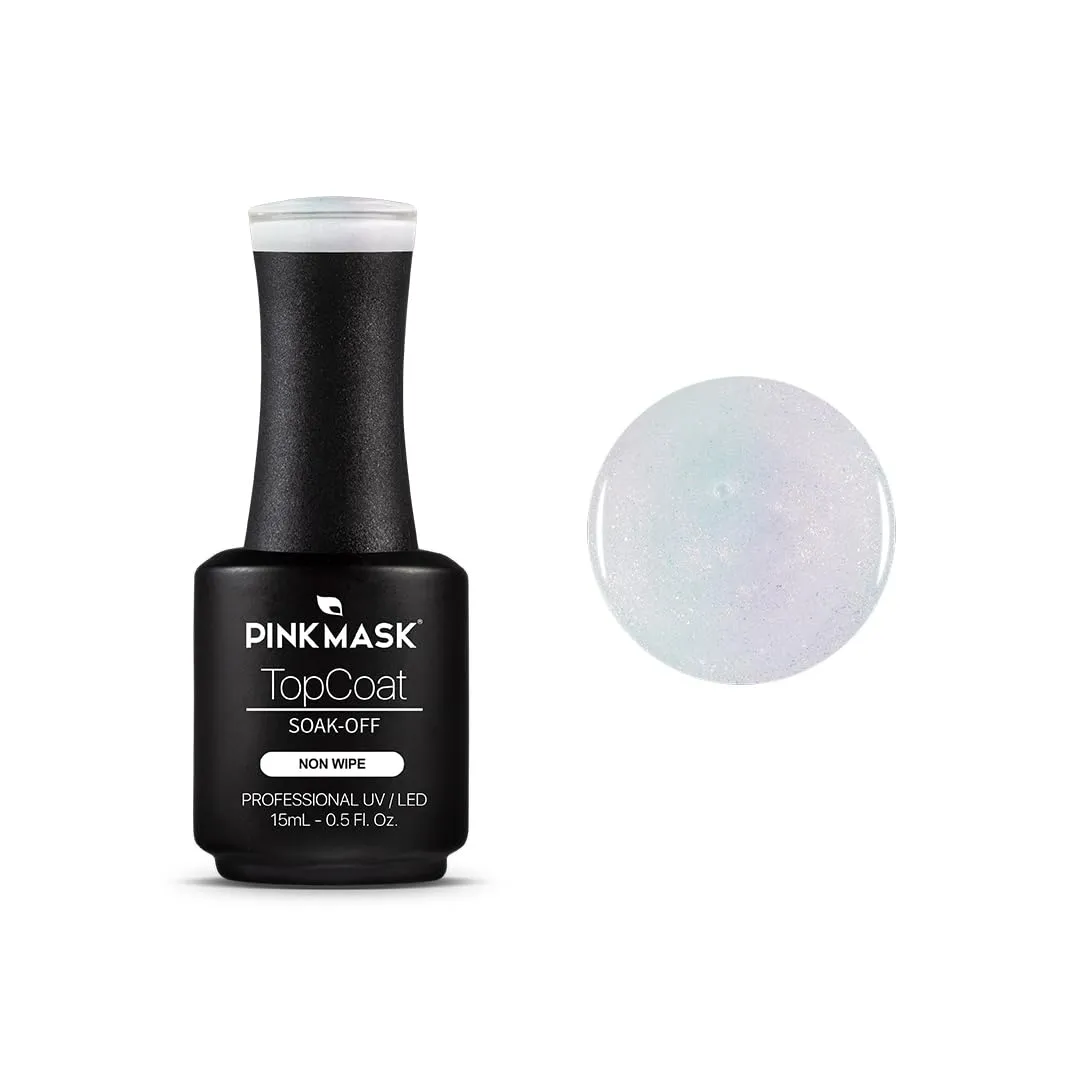 Top Coat Nail Polish Velvet #3 15ml / o.5 oz - Non Wipe, Long Lasting, Glossy Shine Finish, Soak Off Formula