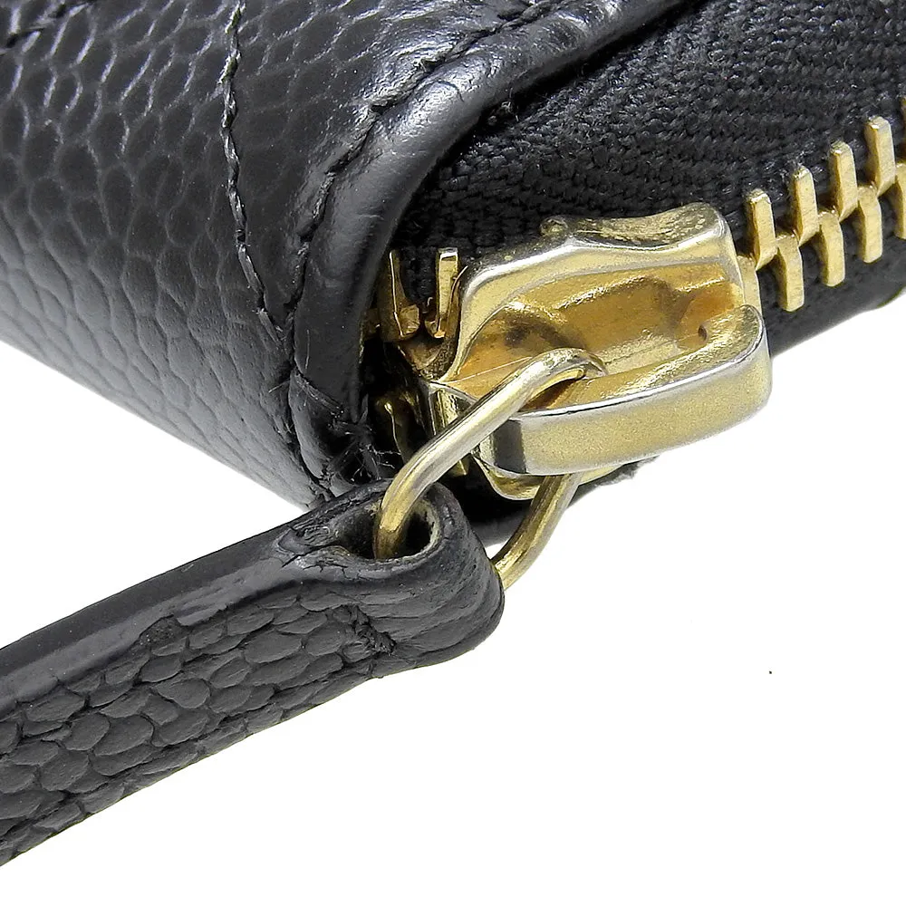 Top Quality Chanel Caviar Skin Round Zipper Long Wallet A50097