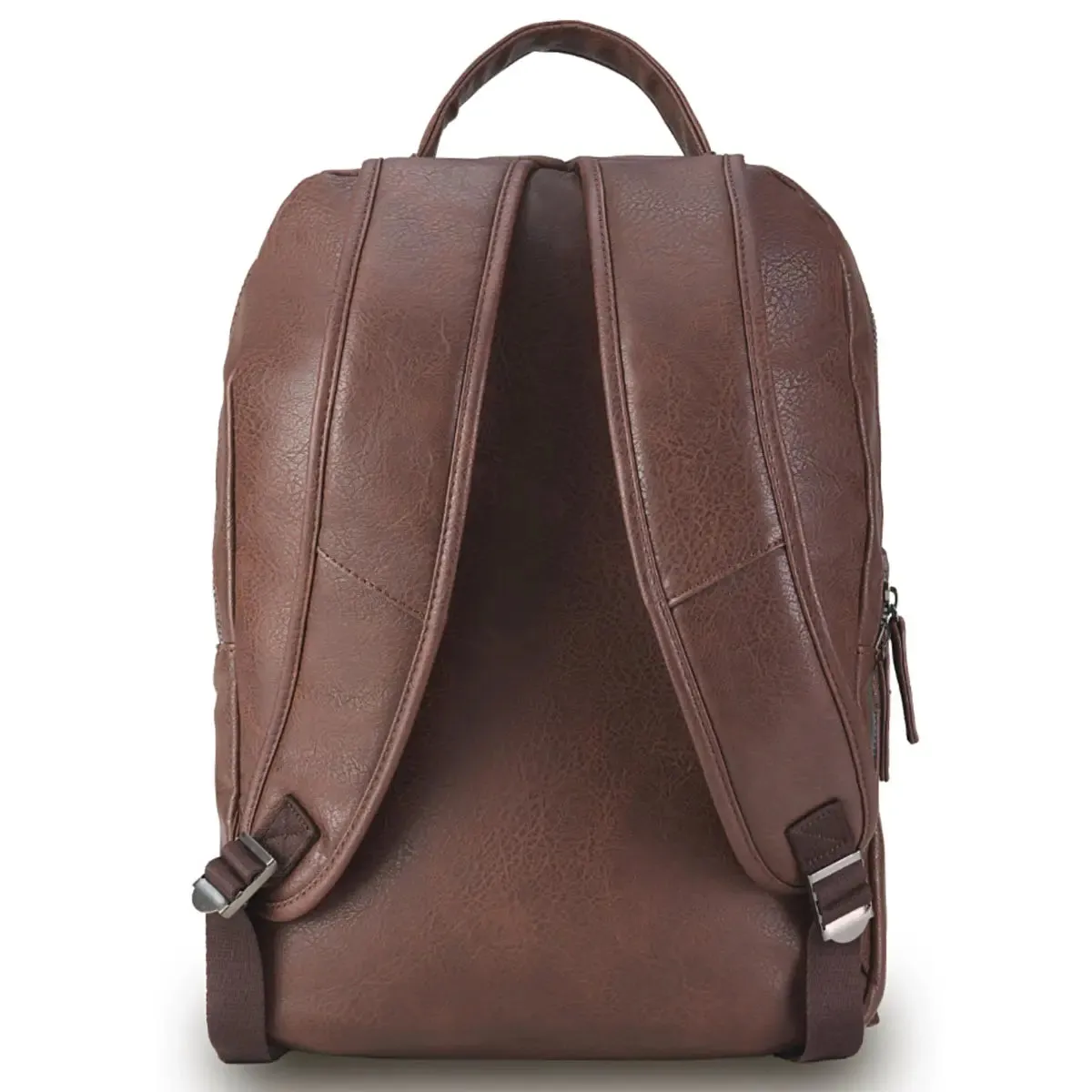 Tosca Vegan Leather Laptop Backpack - Chocolate