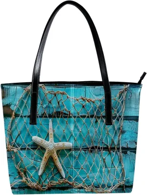 Tote Bag, Large Tote Bag, Women's Tote Handbags, Marine Color Coral, Womens Tote Bag