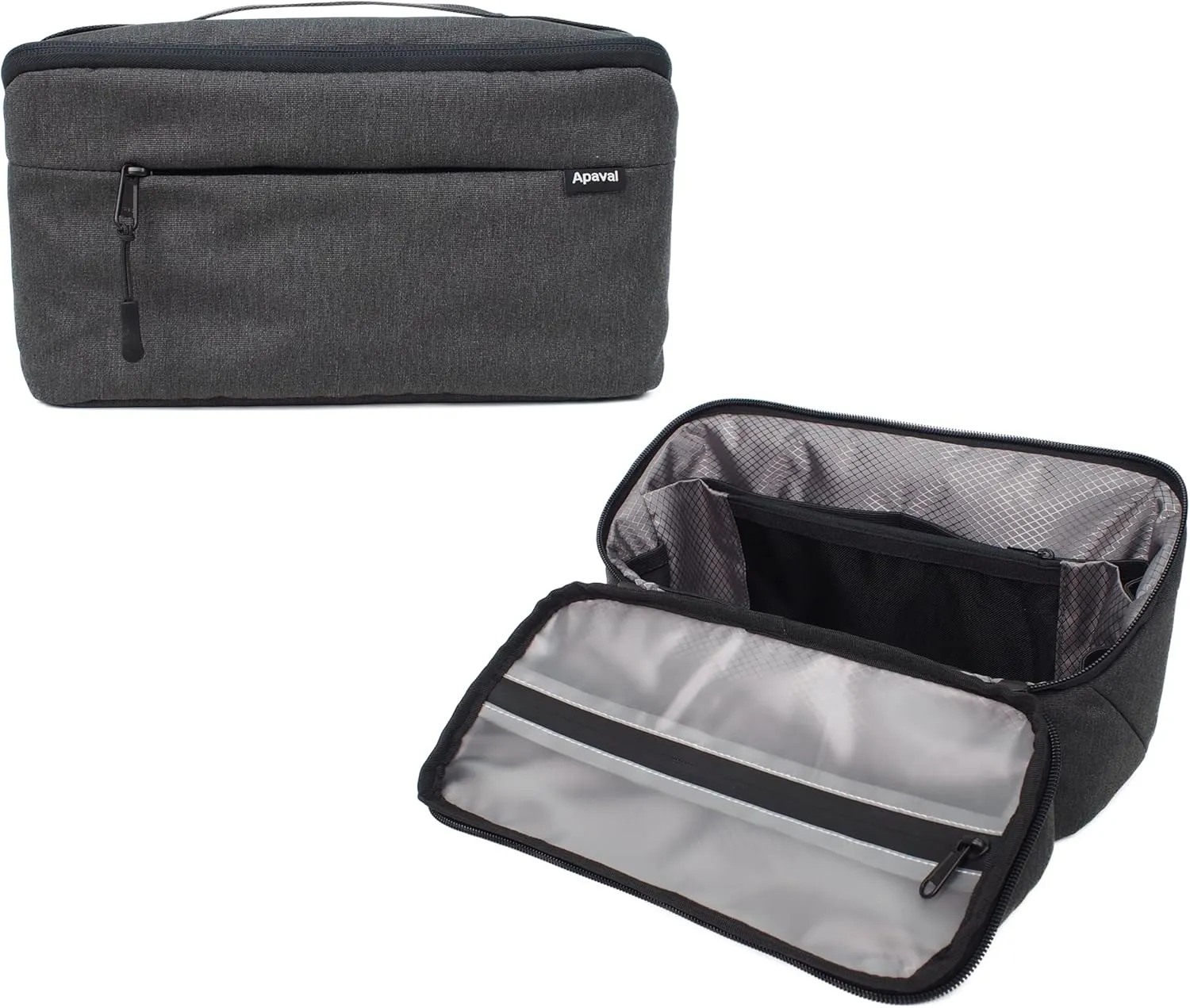 Travel Toiletry Bag for Men Large, Mens Dopp Kit for Tolietries, Shaving Pouch Organizer for Traveling Essentials, Medicine Hygiene Bathroom Shower Bag, Full-Open, Water Resistant, Lightweight, Black
