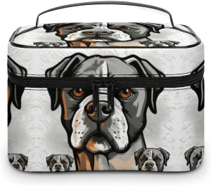 Travel Toiletry Bag for Women And Men,American Bulldog Head Toiletry Organizer, Makeup Bag Travel Organizer for Shampoo,Toiletries