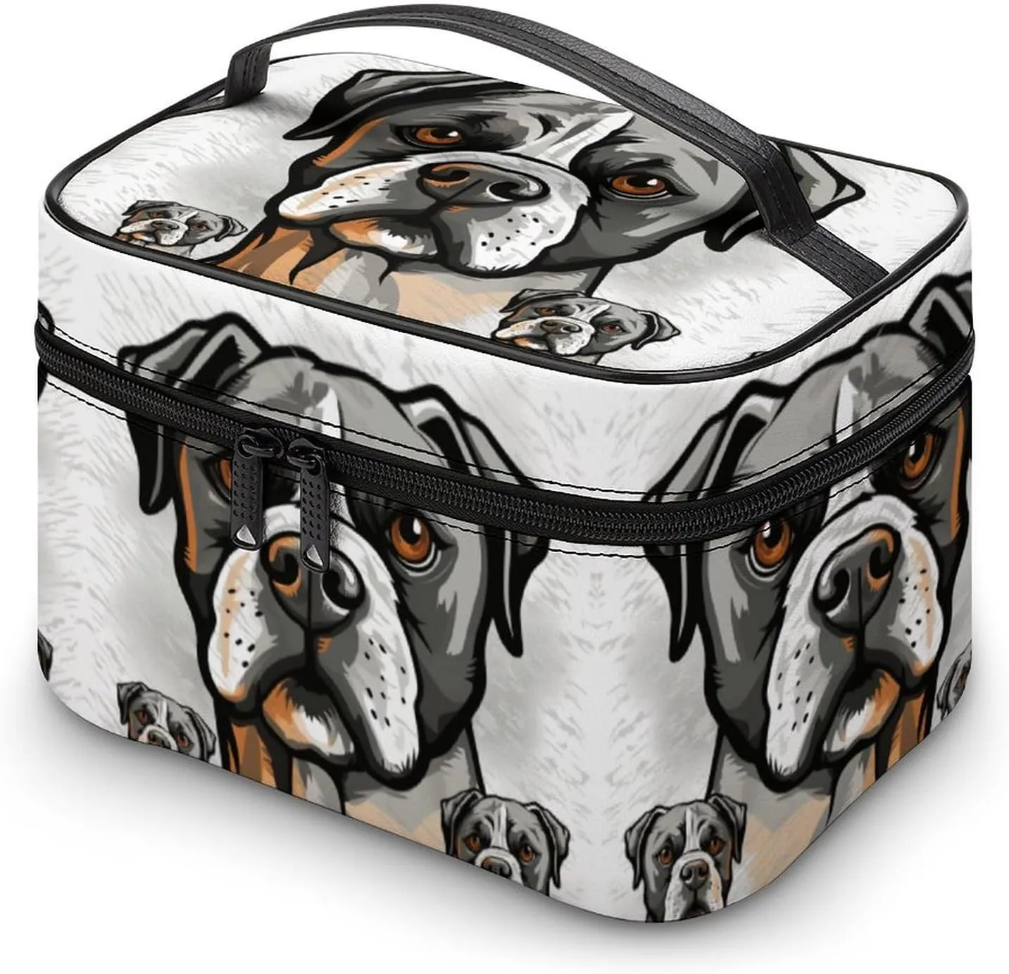 Travel Toiletry Bag for Women And Men,American Bulldog Head Toiletry Organizer, Makeup Bag Travel Organizer for Shampoo,Toiletries