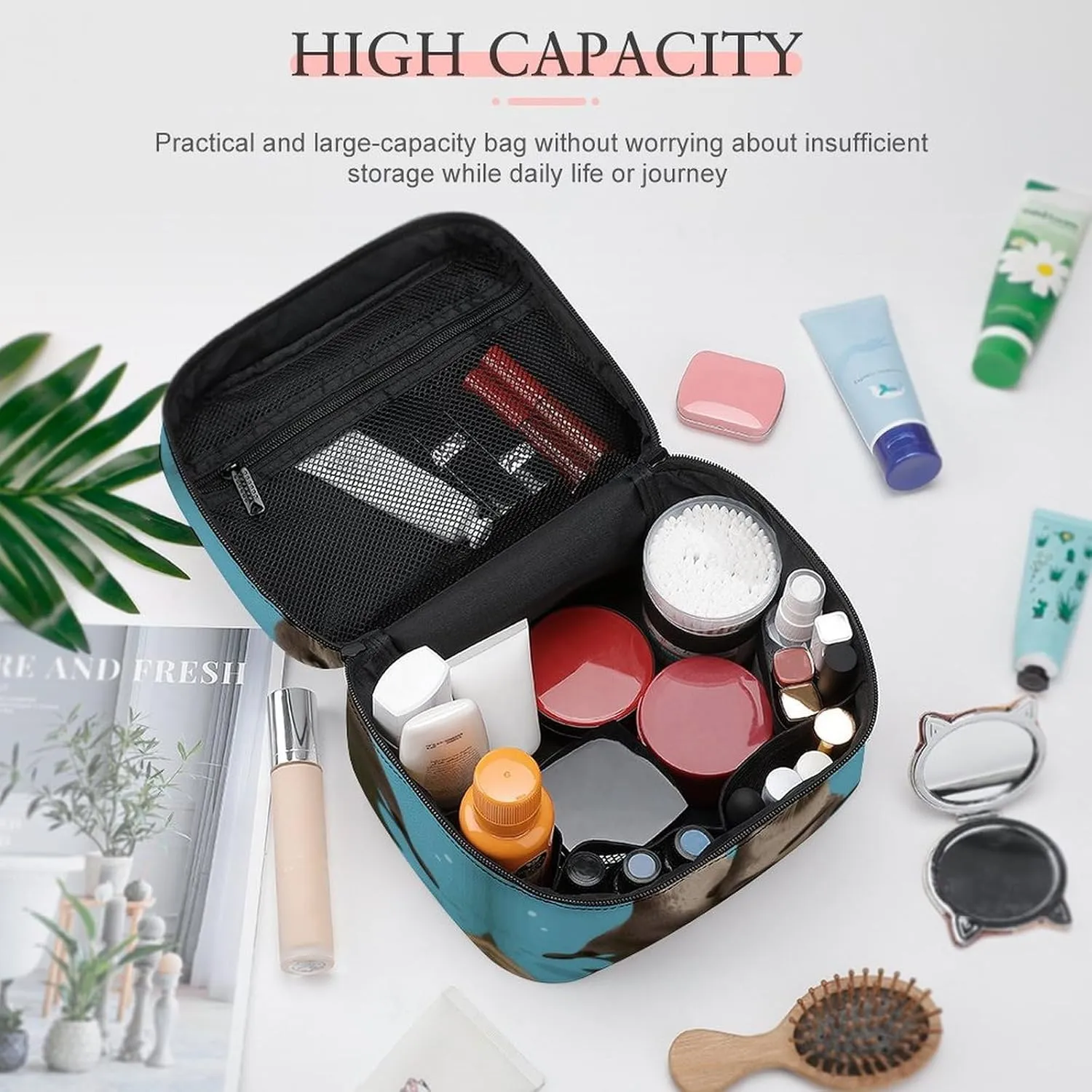Travel Toiletry Bag for Women And Men,Cute Otters Toiletry Organizer, Makeup Bag Travel Organizer for Shampoo,Toiletries