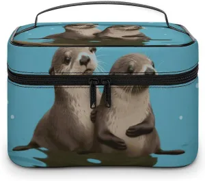 Travel Toiletry Bag for Women And Men,Cute Otters Toiletry Organizer, Makeup Bag Travel Organizer for Shampoo,Toiletries