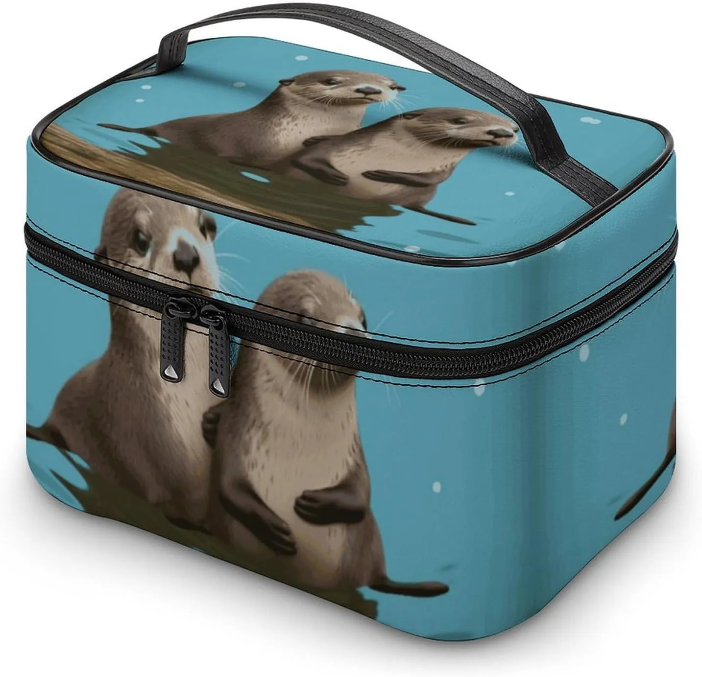 Travel Toiletry Bag for Women And Men,Cute Otters Toiletry Organizer, Makeup Bag Travel Organizer for Shampoo,Toiletries