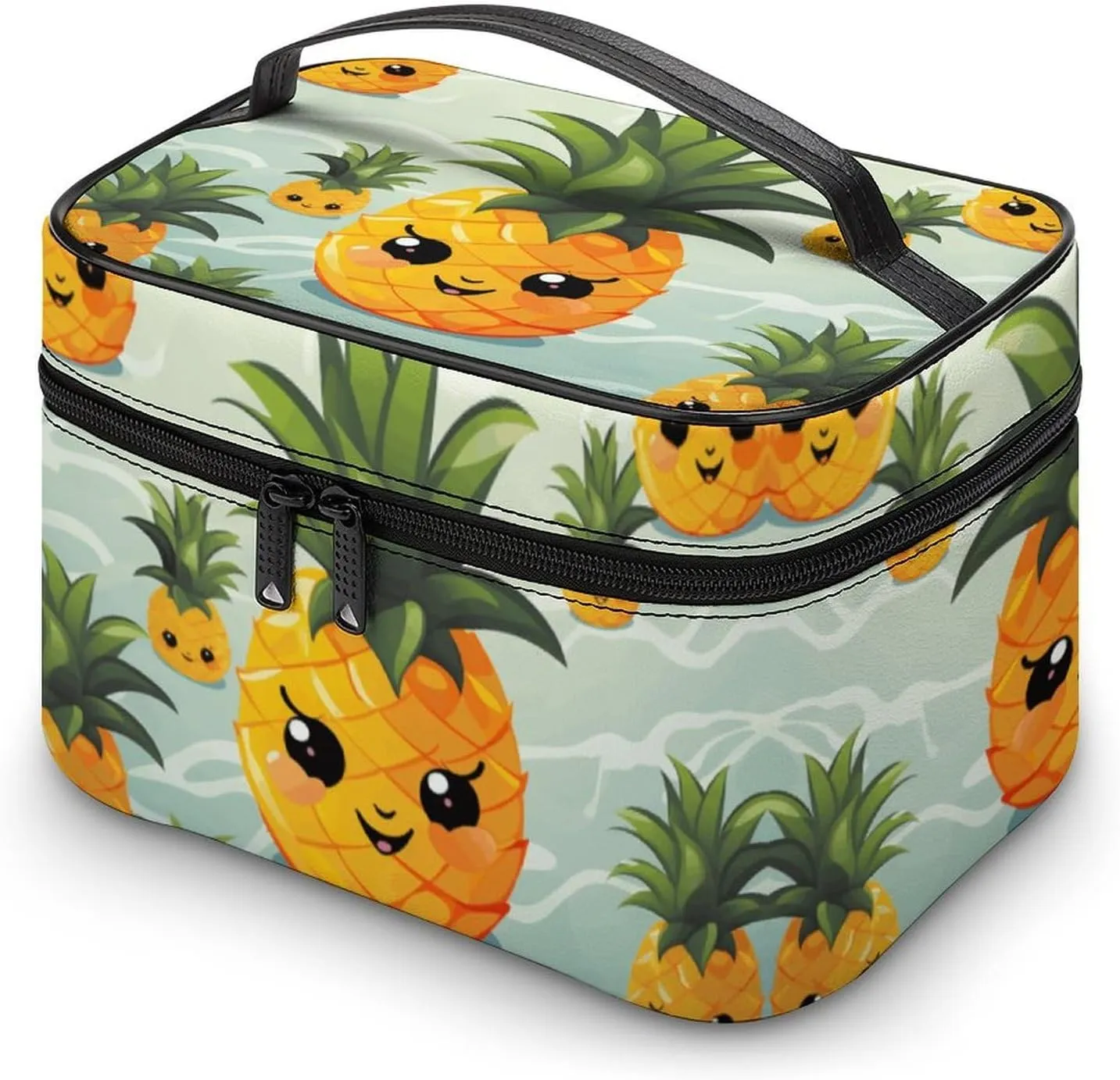 Travel Toiletry Bag for Women And Men,Cute Pineapple Toiletry Organizer, Makeup Bag Travel Organizer for Shampoo,Toiletries