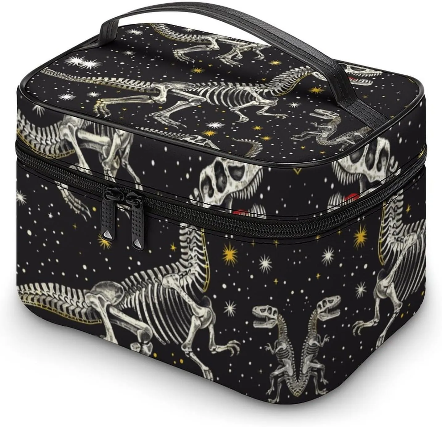 Travel Toiletry Bag for Women And Men,Dinosaur Skeleton Pattern Toiletry Organizer, Makeup Bag Travel Organizer for Shampoo,Toiletries