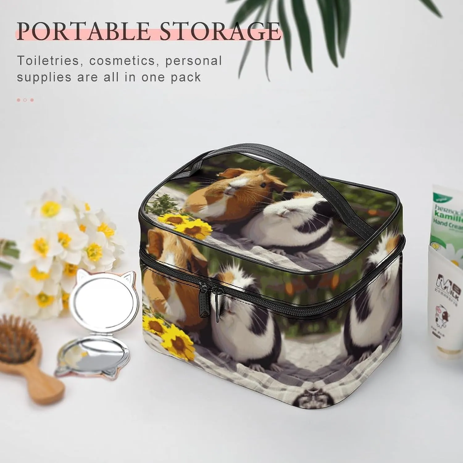 Travel Toiletry Bag for Women And Men,Guinea Pigs Funny Toiletry Organizer, Makeup Bag Travel Organizer for Shampoo,Toiletries