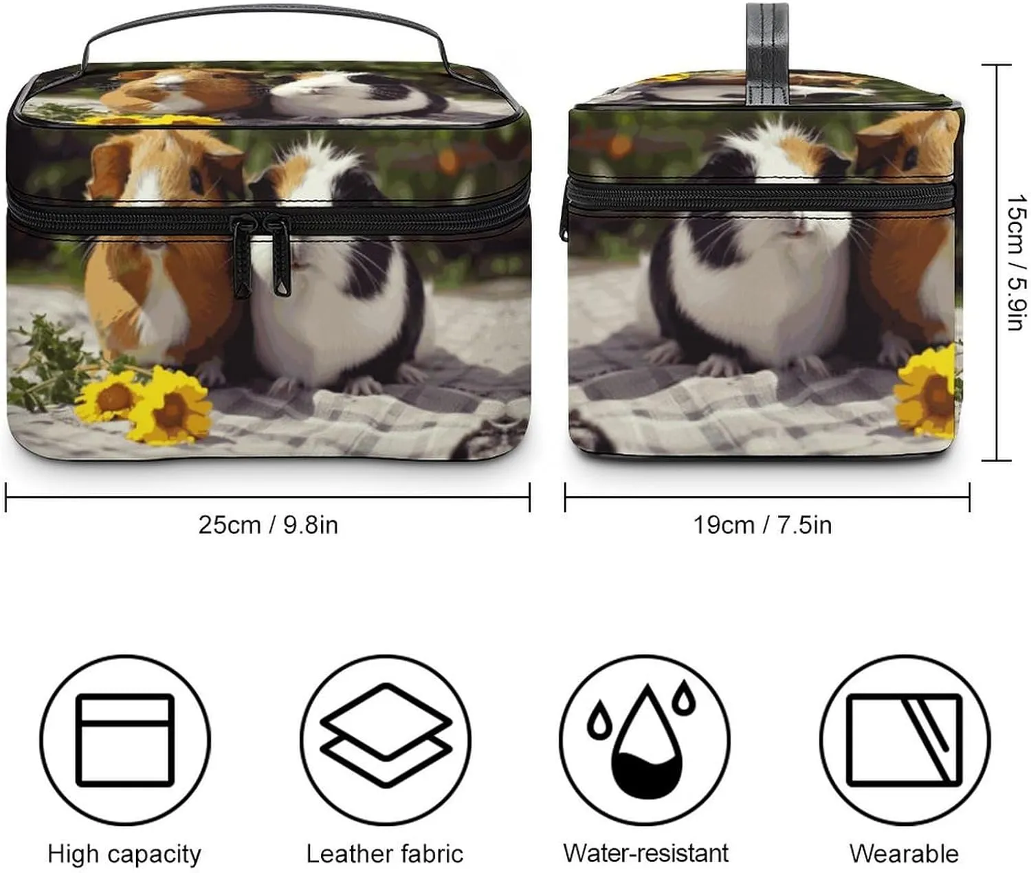 Travel Toiletry Bag for Women And Men,Guinea Pigs Funny Toiletry Organizer, Makeup Bag Travel Organizer for Shampoo,Toiletries