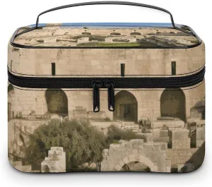 Travel Toiletry Bag for Women And Men,Israel at The Tower of David Toiletry Organizer, Makeup Bag Travel Organizer for Shampoo,Toiletries