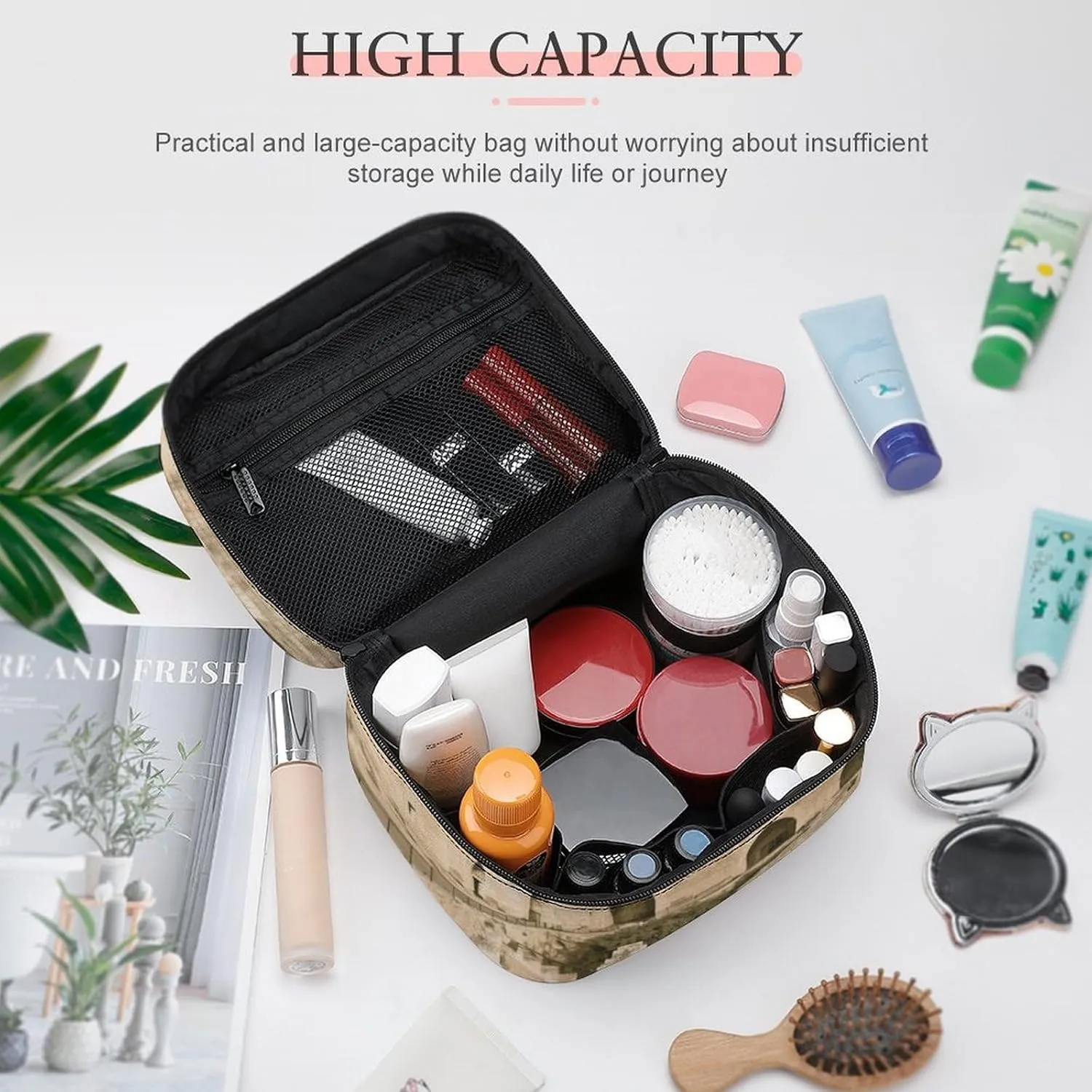 Travel Toiletry Bag for Women And Men,Israel at The Tower of David Toiletry Organizer, Makeup Bag Travel Organizer for Shampoo,Toiletries