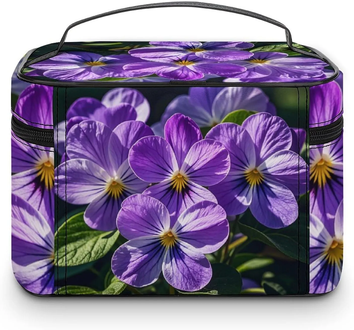Travel Toiletry Bag for Women And Men,Violets in Bloom Toiletry Organizer, Makeup Bag Travel Organizer for Shampoo,Toiletries