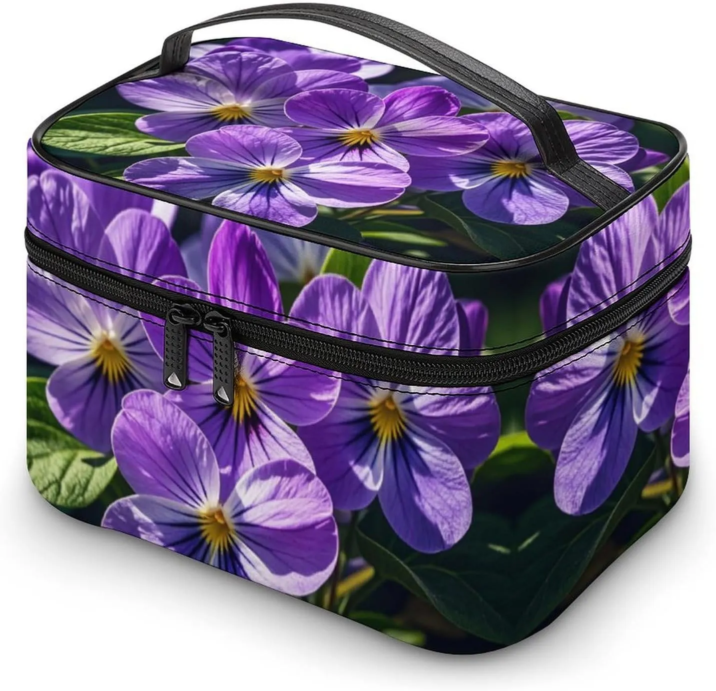 Travel Toiletry Bag for Women And Men,Violets in Bloom Toiletry Organizer, Makeup Bag Travel Organizer for Shampoo,Toiletries