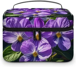 Travel Toiletry Bag for Women And Men,Violets in Bloom Toiletry Organizer, Makeup Bag Travel Organizer for Shampoo,Toiletries