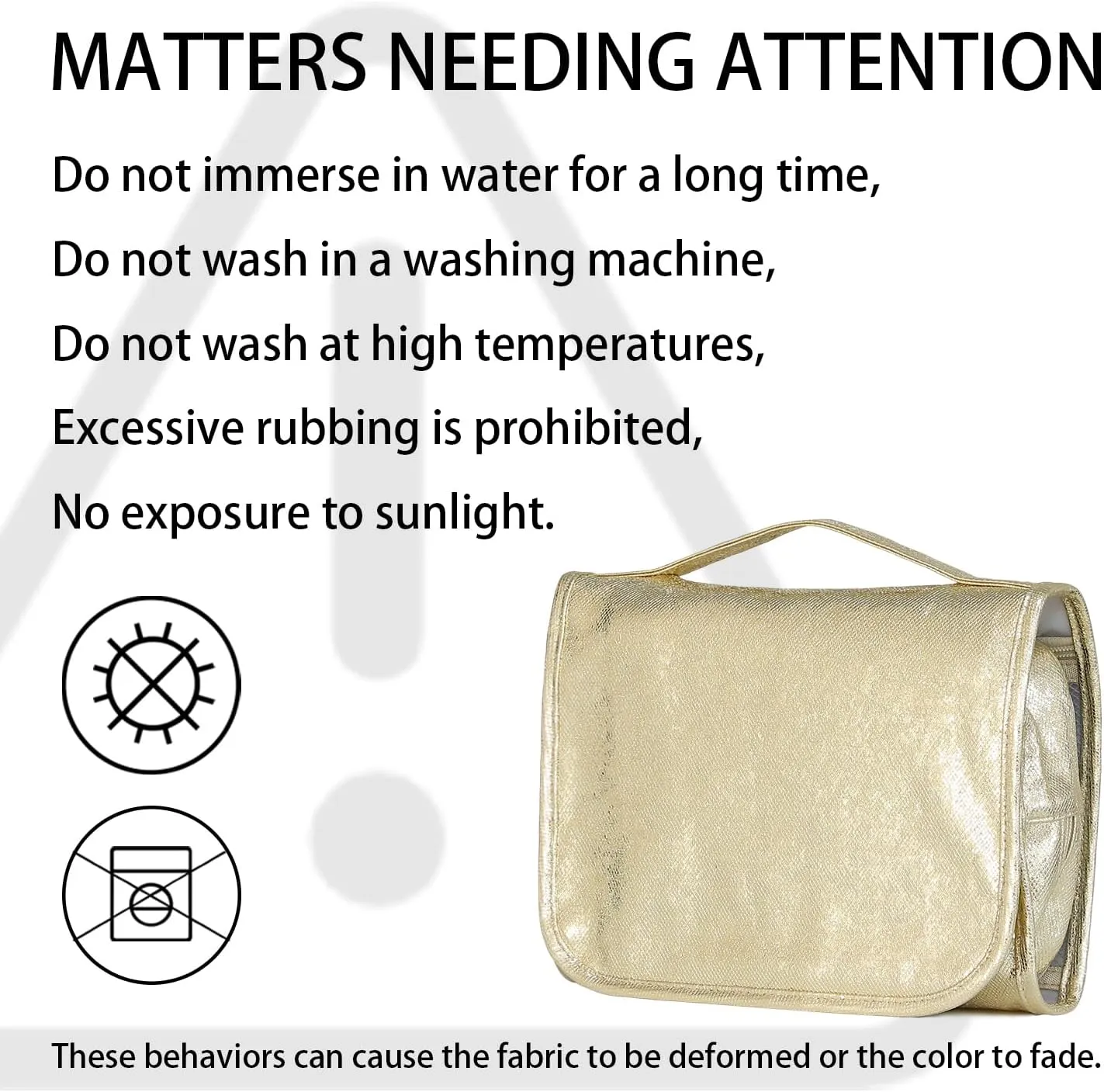 Travel Toiletry Bag for Women,Hanging Travel Toiletry Bag with Jewelry Organizer Compartment,Makeup Bag, Waterproof and Dirt Resistant, Travel Essentials, Gold