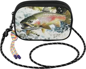 Trout Fish River Crossbody Bags for Women Cell Phone Purses Women's Shoulder Handbags Wallet Purse with Adjustable Strap