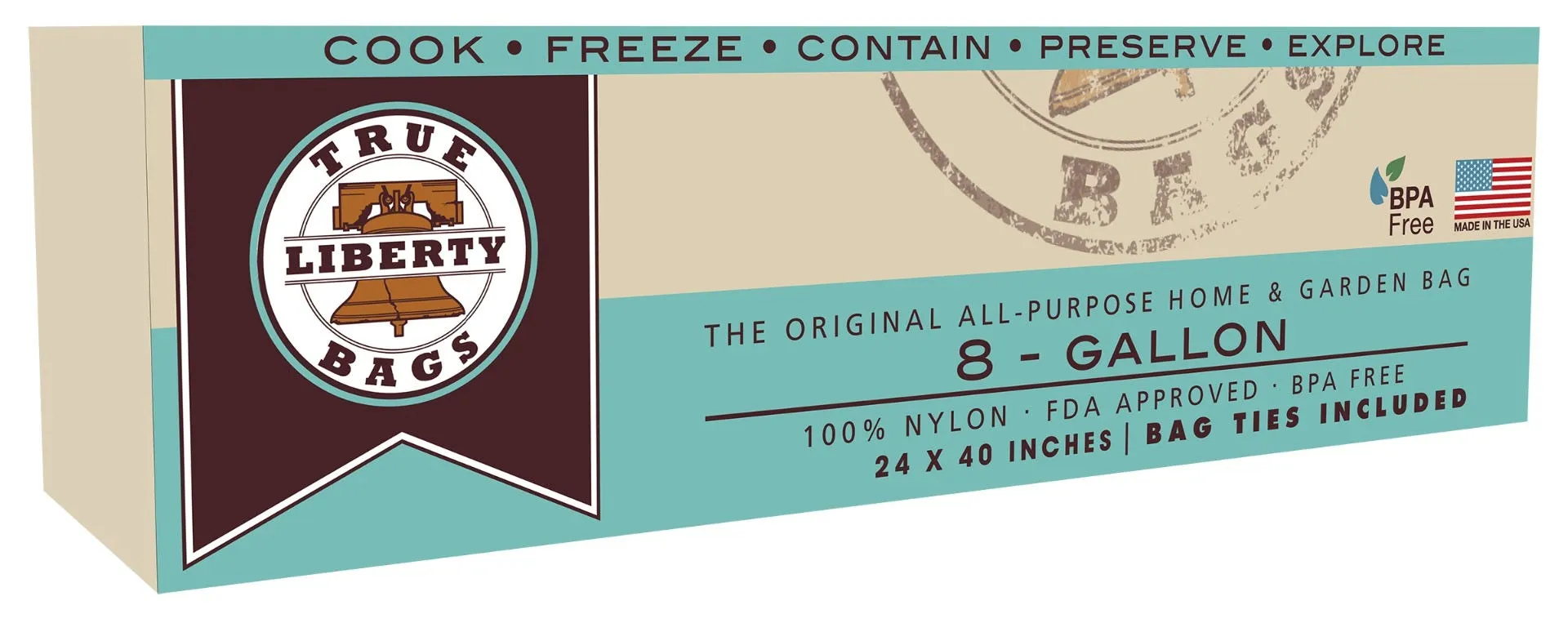 True Liberty 8 Gallon Bags 24 in x 40 in (100/pack)