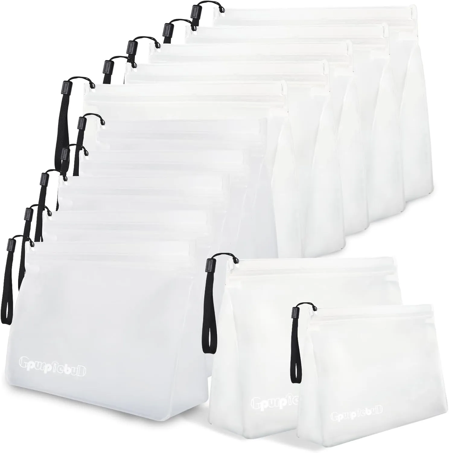 TSA Approved Toiletry Bags 10 Pack - PEVA Clear Leakproof Travel Zipper Bag Quart Size 3-1-1 For Toiletries Traveling Trips Vacations Packing Storage For Women & Men