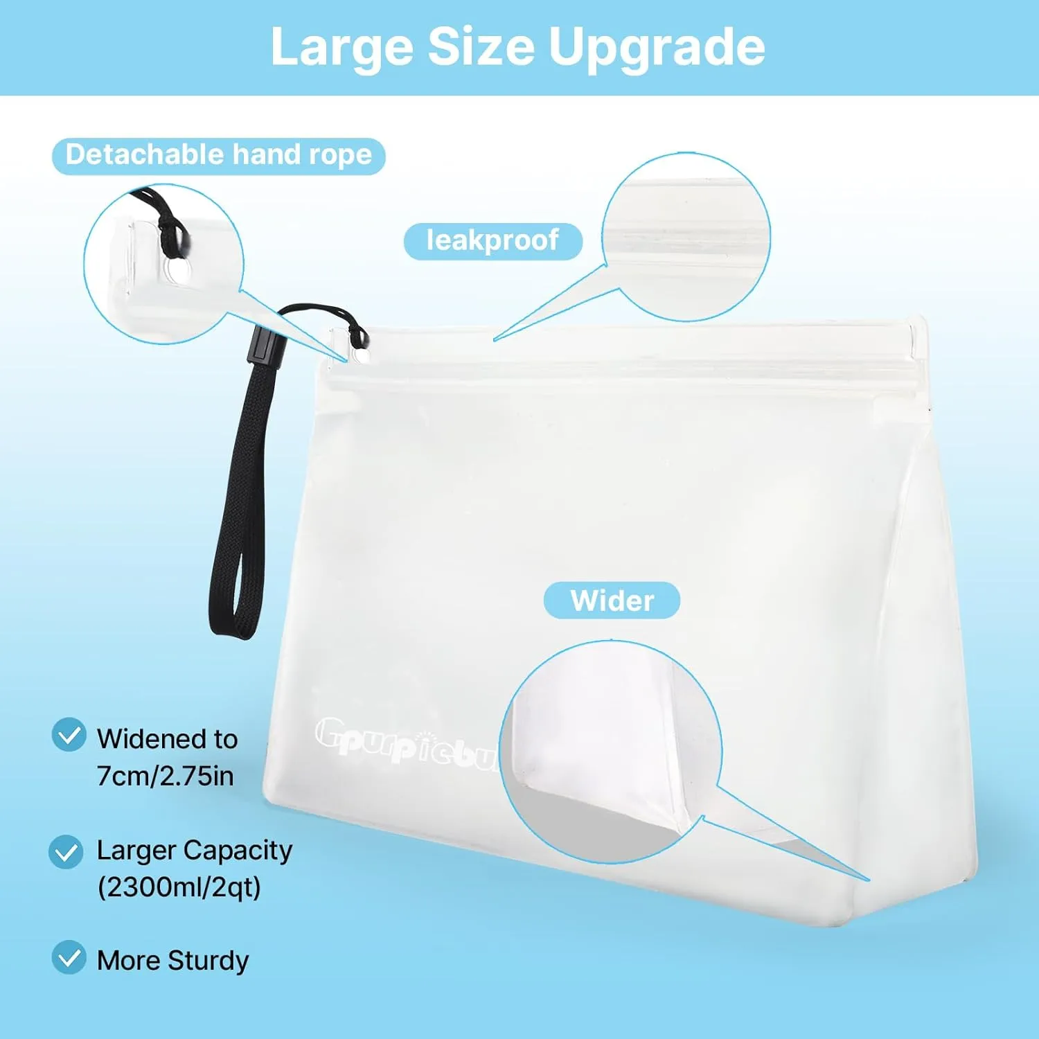 TSA Approved Toiletry Bags 10 Pack - PEVA Clear Leakproof Travel Zipper Bag Quart Size 3-1-1 For Toiletries Traveling Trips Vacations Packing Storage For Women & Men
