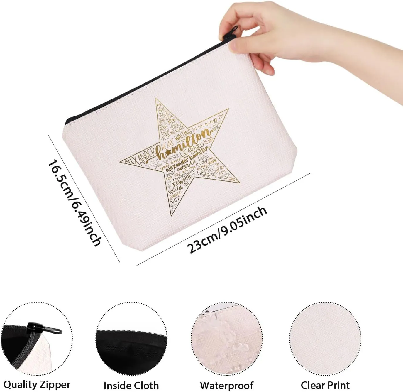 TSOTMO Musical Theatre Makeup Bag Musical Inspired Zipper Pouch Bag (Musical WE ARE)