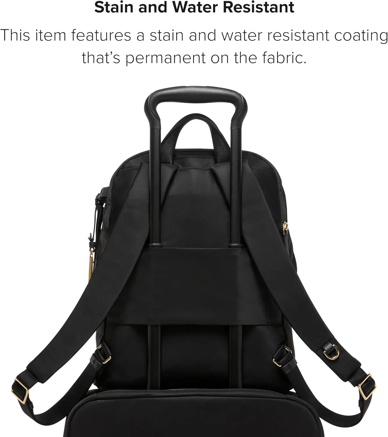 TUMI - Voyageur Halsey Backpack - Travel Backpack - For Business, Fashion, Commute - Holds Up to 14" Screens - Black & Gold