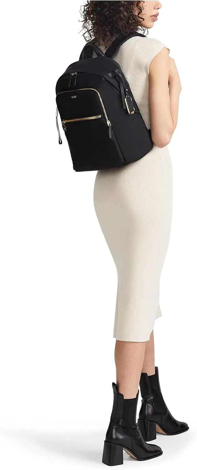 TUMI - Voyageur Halsey Backpack - Travel Backpack - For Business, Fashion, Commute - Holds Up to 14" Screens - Black & Gold