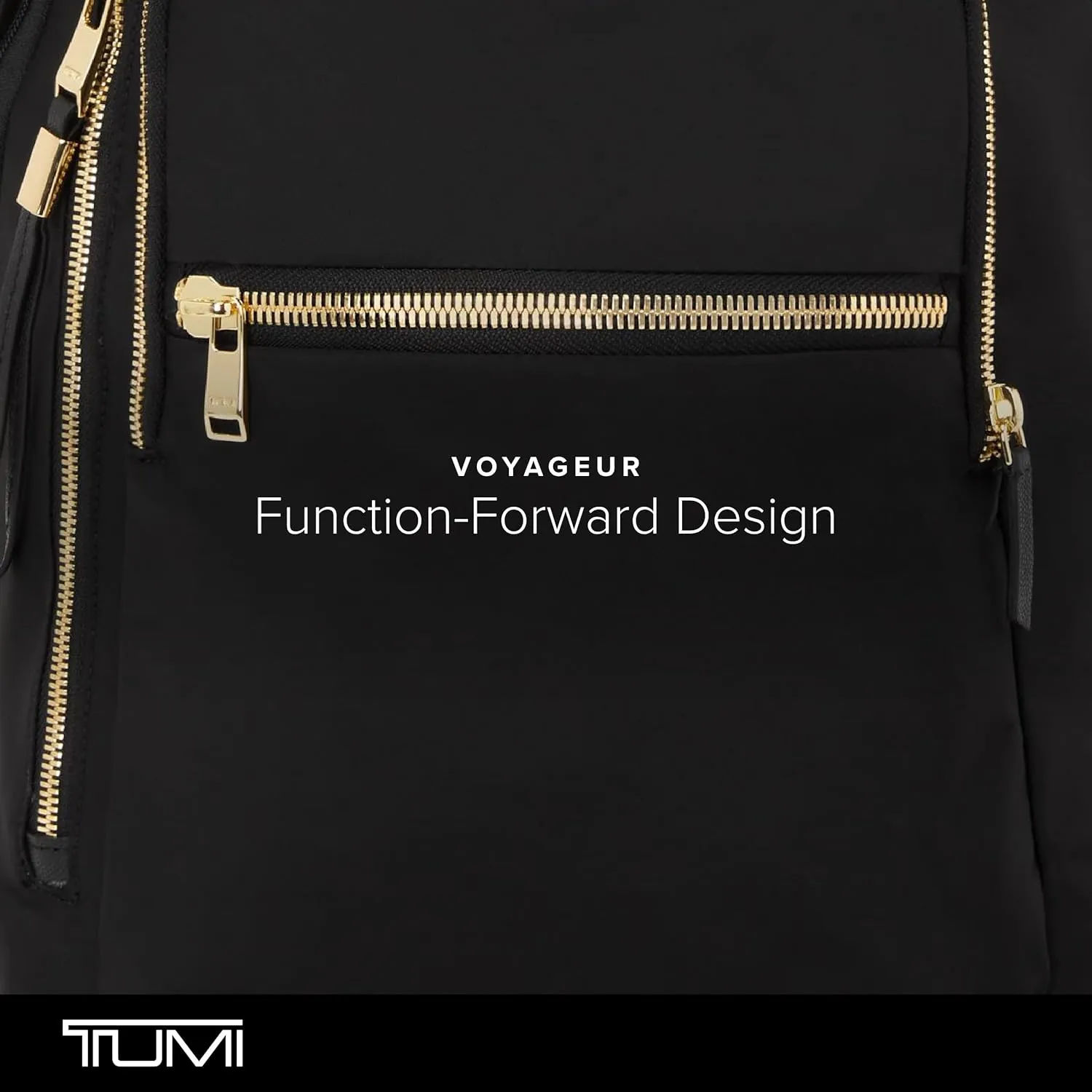 TUMI - Voyageur Halsey Backpack - Travel Backpack - For Business, Fashion, Commute - Holds Up to 14" Screens - Black & Gold