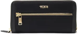 TUMI - Voyageur Zip-Around Continental - Durable Cash & Card Holder - Aesthetic Travel Wallet for Women - Gift Box Included - Black/Gold