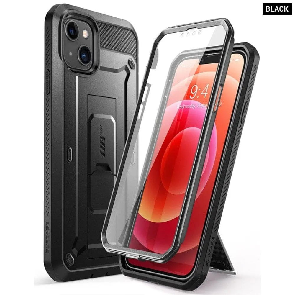 Ub Pro Full-body Rugged Holster Cover with Built-in Screen Protector for Iphone 13 6.1"