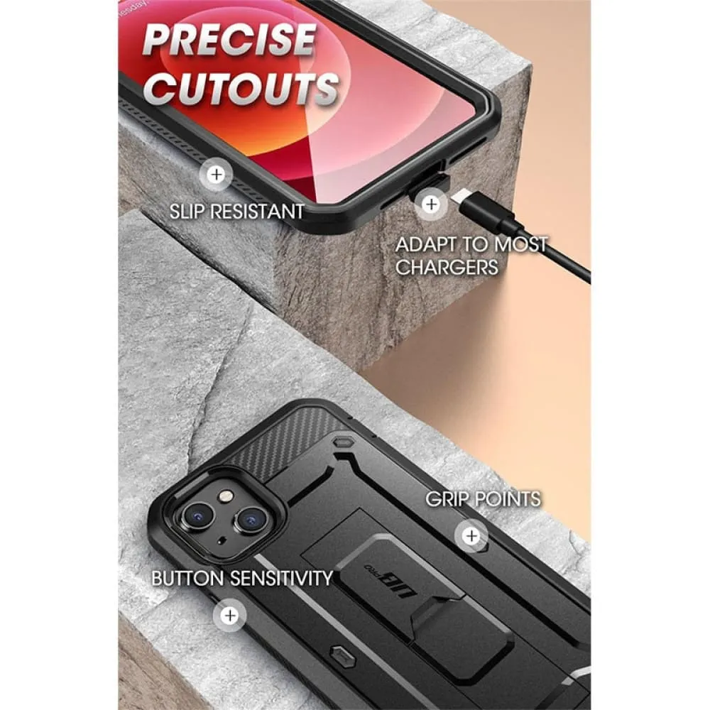 Ub Pro Full-body Rugged Holster Cover with Built-in Screen Protector for Iphone 13 6.1"