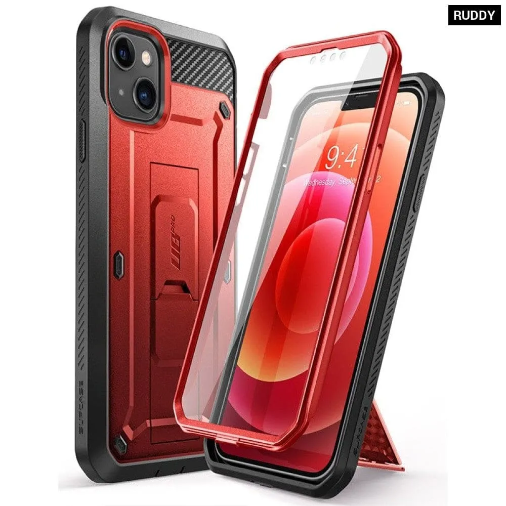 Ub Pro Full-body Rugged Holster Cover with Built-in Screen Protector for Iphone 13 6.1"