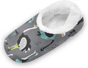 Unisex Slipper Retro Ostrich Coral Fleece House Slipper Anti-Skid Indoor Socks House Shoes for Men and Women