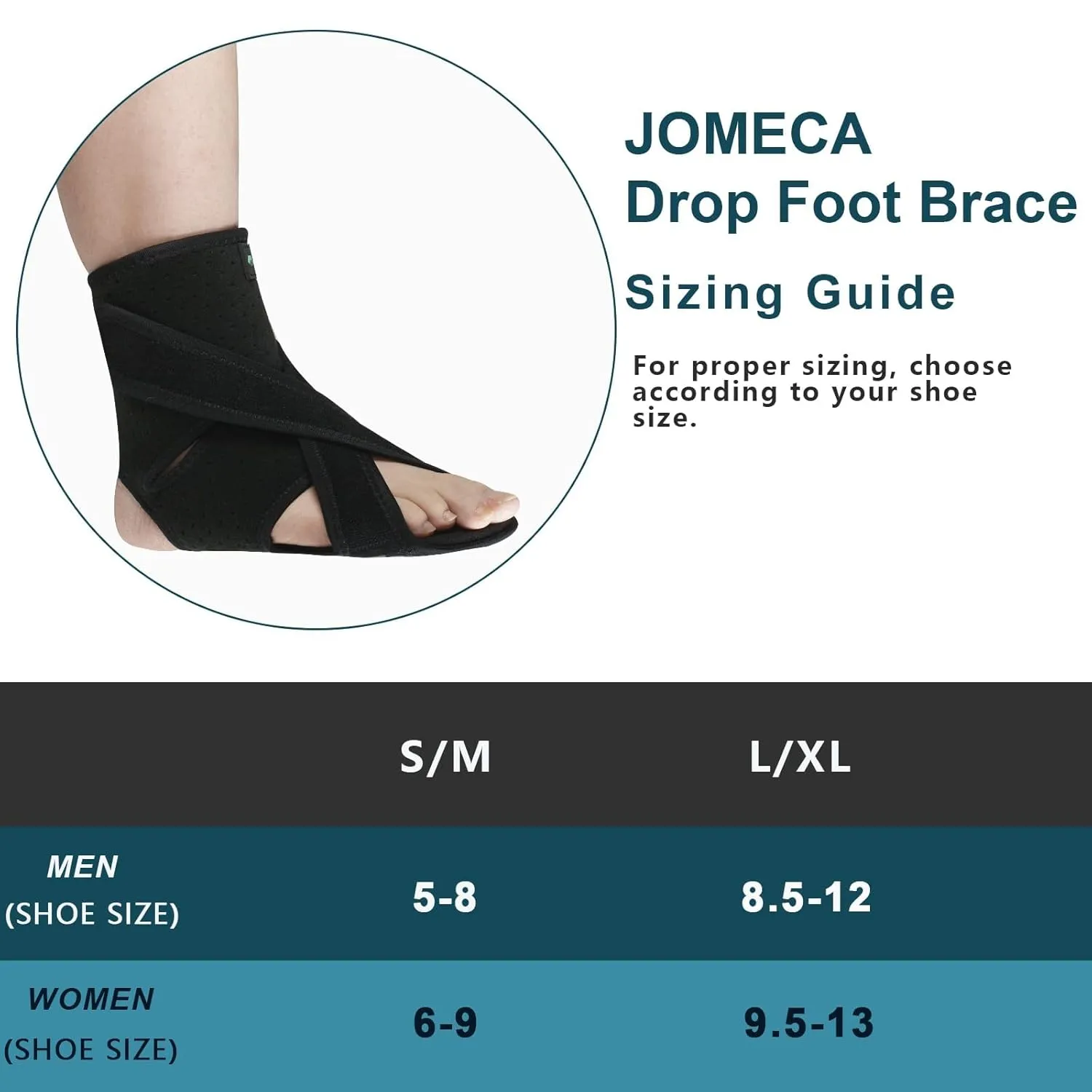 Upgraded Drop Foot Brace for Walking with Shoes - Dual Forefoot Support Plates Adjustable Soft AFO, Foot Drop, TBI, ALS, MS, Bone Fracture, Fits Women & Men FSA or HSA Eligible (Right, S/M)