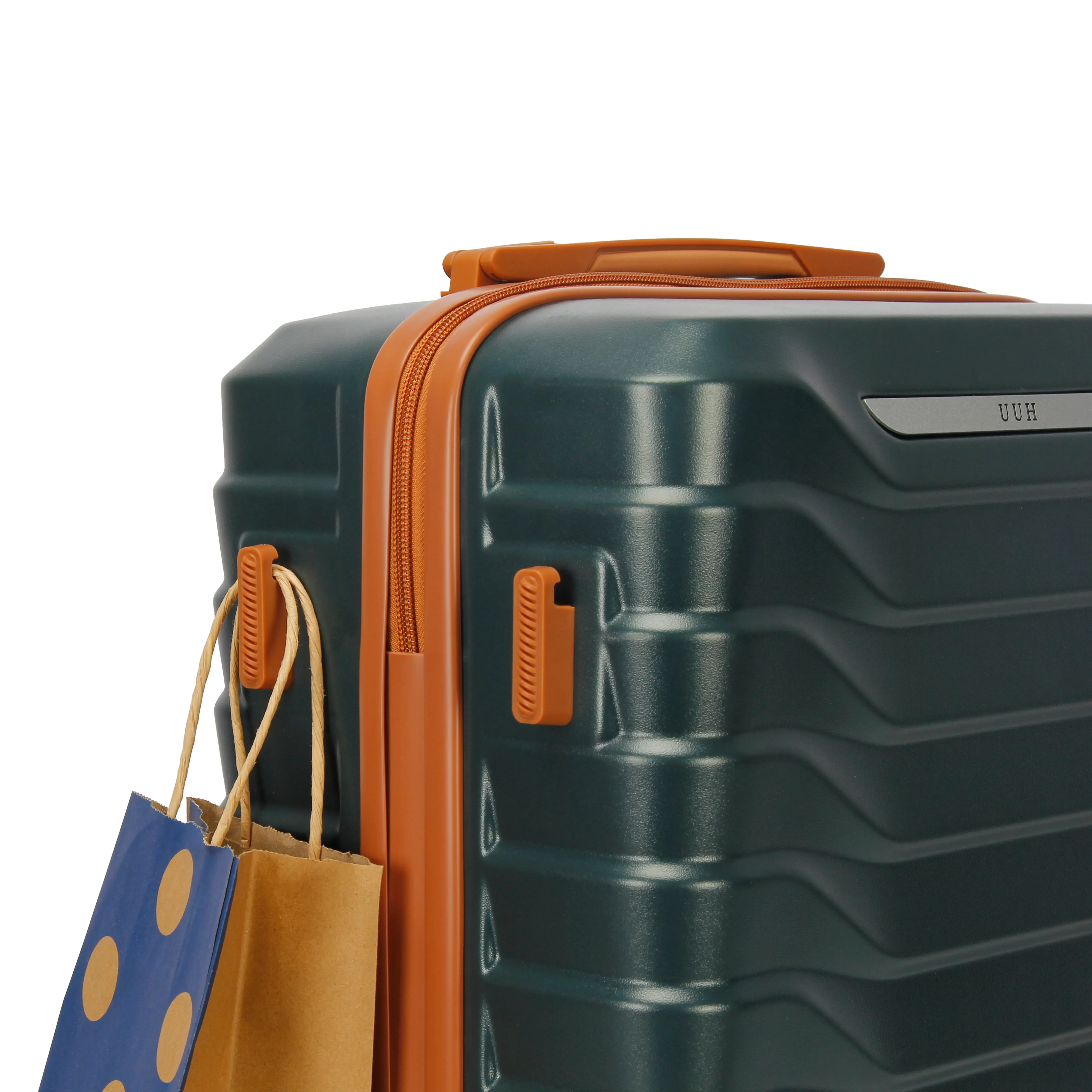 UUH Luxe - 5 Piece Luggage Set (8",14",20",24",28") Bags with 3 Storage and Makeup Bag