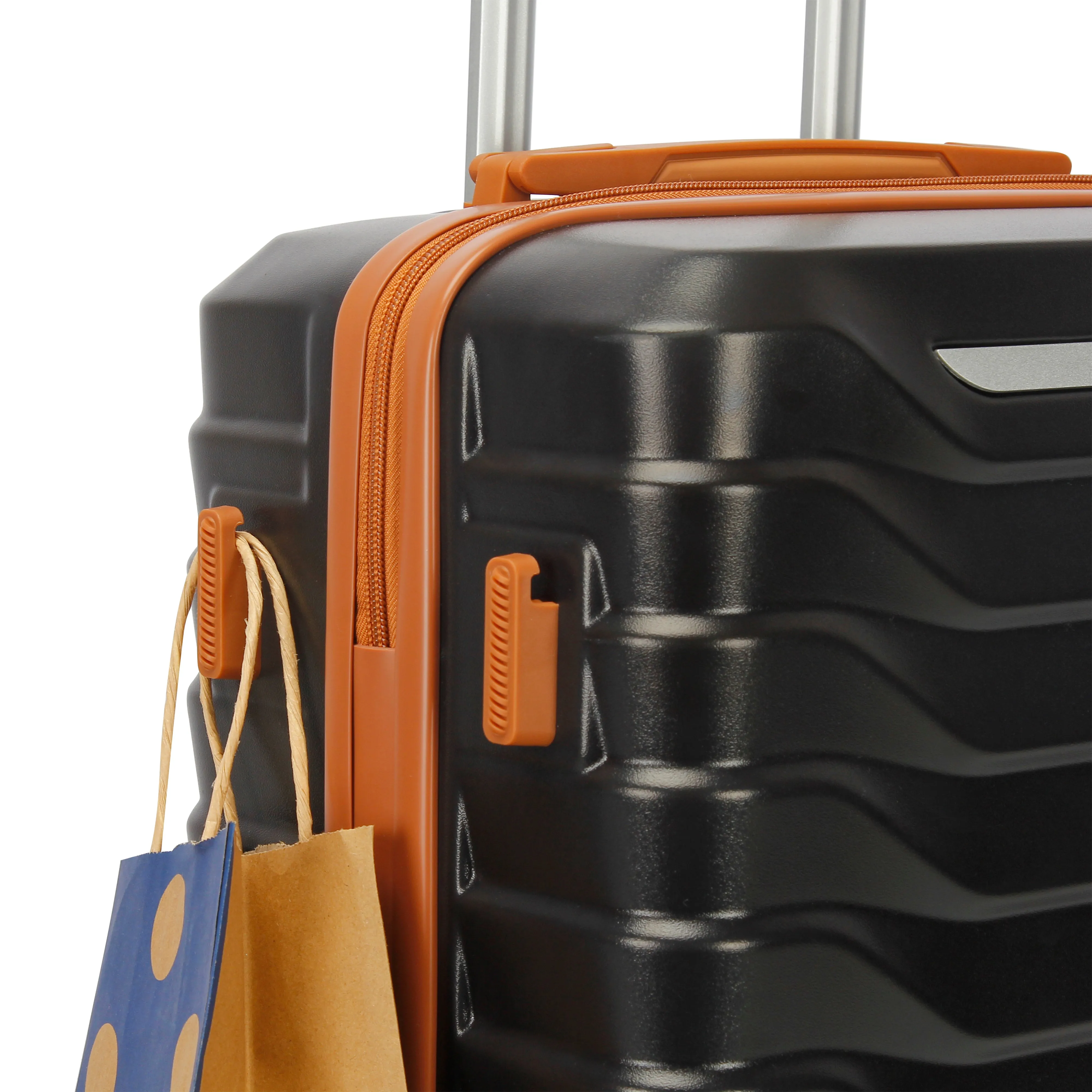 UUH Luxe - 5 Piece Luggage Set (8",14",20",24",28") Bags with 3 Storage and Makeup Bag