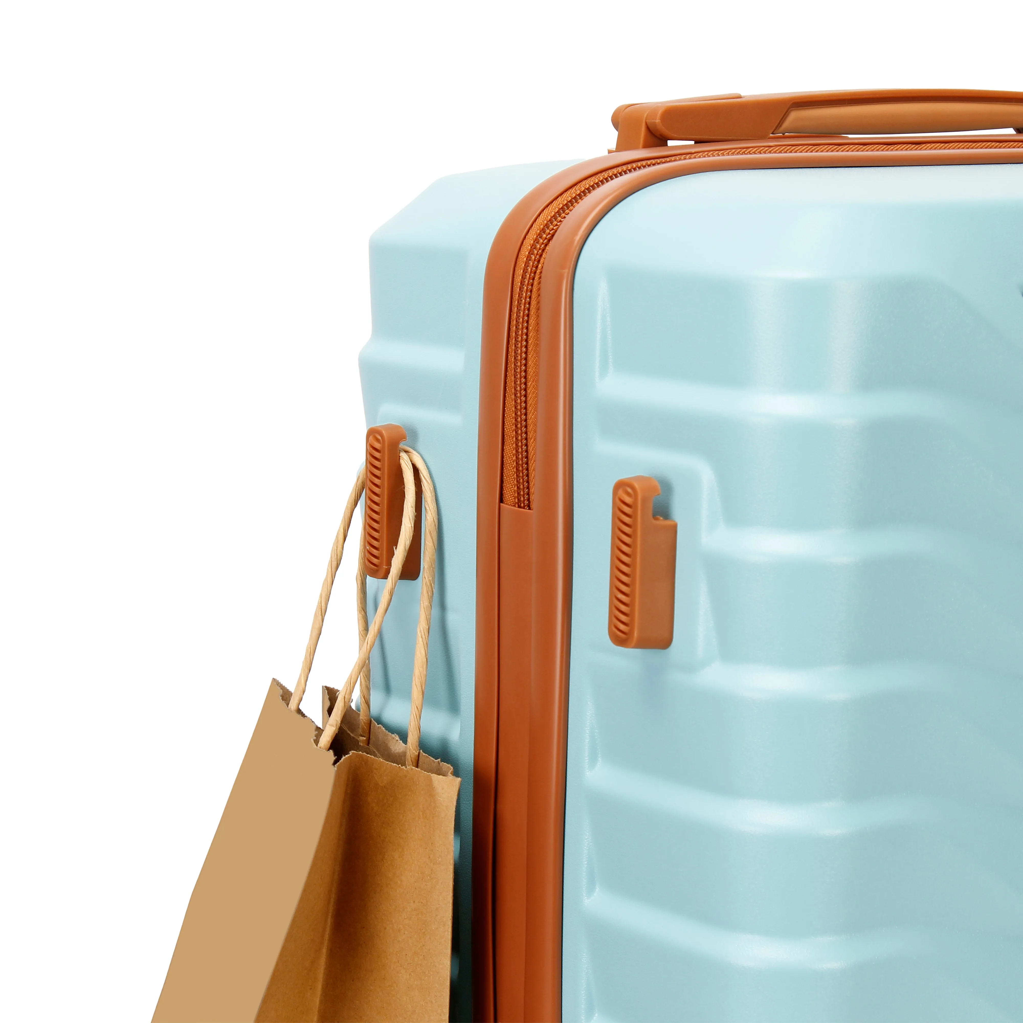 UUH Luxe - 5 Piece Luggage Set (8",14",20",24",28") Bags with 3 Storage and Makeup Bag