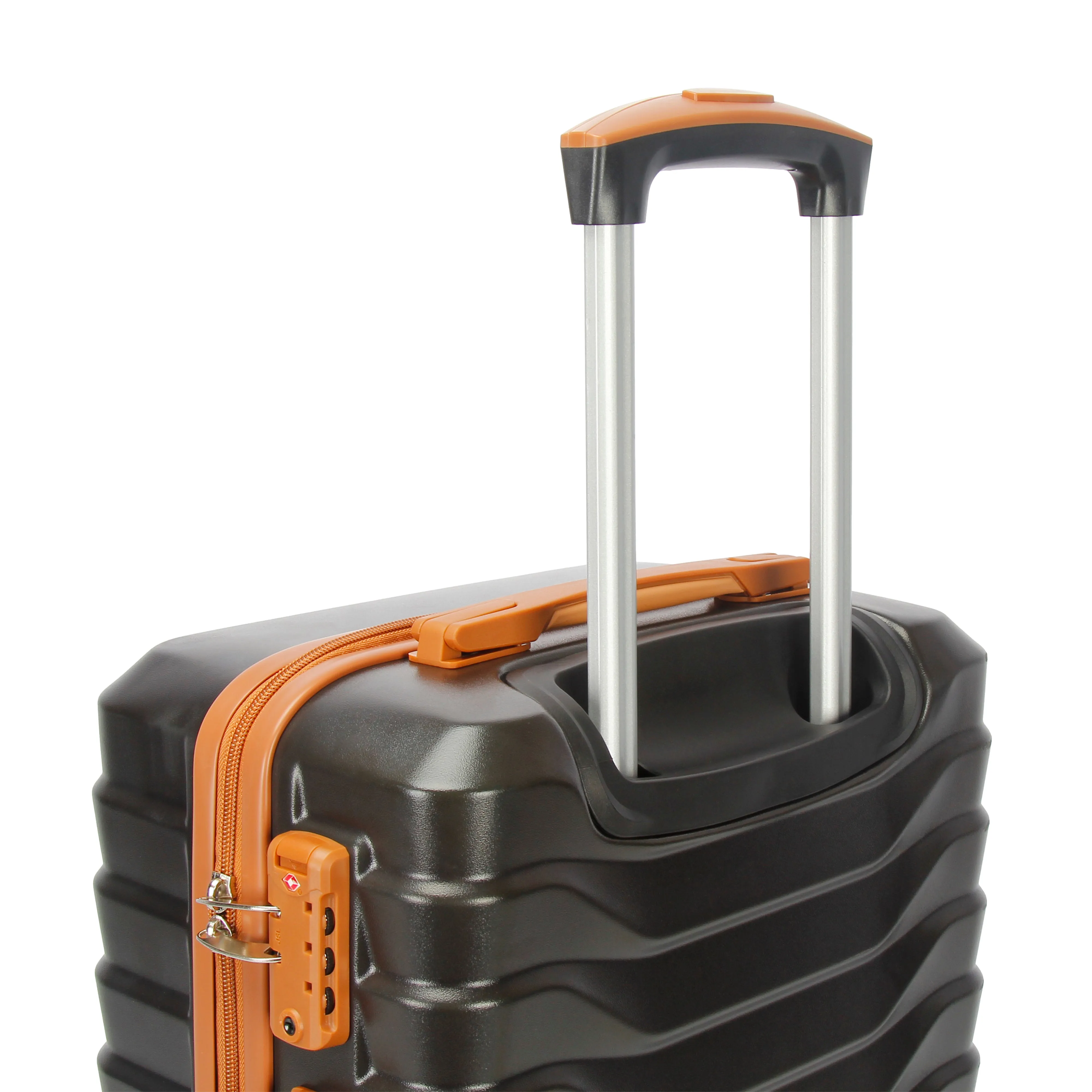 UUH Luxe - 5 Piece Luggage Set (8",14",20",24",28") Bags with 3 Storage and Makeup Bag