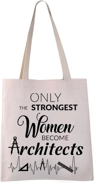 VAMSII Architect Tote Bag Architecture Supplies Bag Women Architect Gifts for Women Architecture Gifts Shoulder Bag (Woman Architects tote)