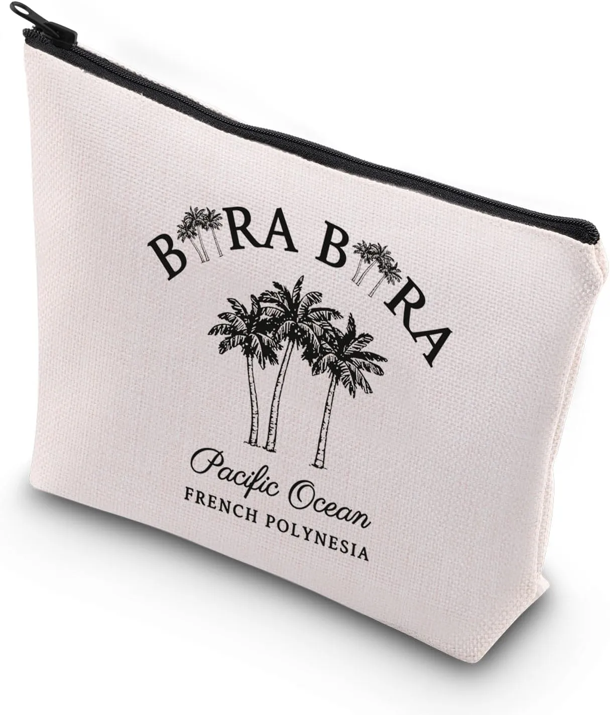 VAMSII Bo-Bora Souvenir B Bora Pacific Ocean French Polynesia Makeup Bag Polynesian Vacation Gift (B BORA bag)