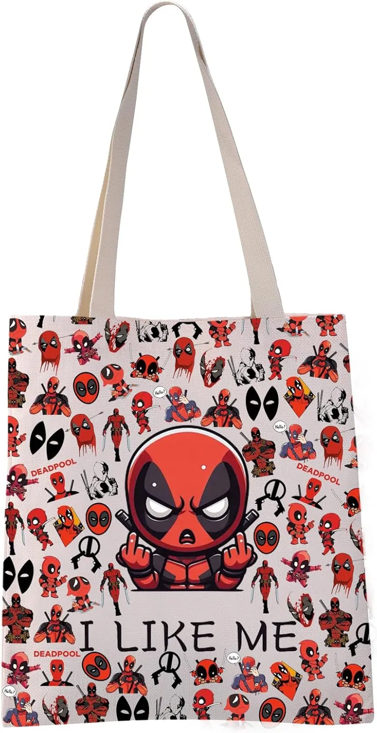 VAMSII I Like Me Tote Bag Antihero Theme Gift Dead-Pool Inspirational Gift (I LIKE ME tote)