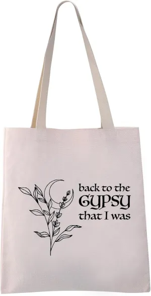 VAMSII Singer Gift Back To The Gypsy That I Was Tote Bag Singer Tour Song Lyrics Gift Singer Merch Gift (the Gypsy tote)